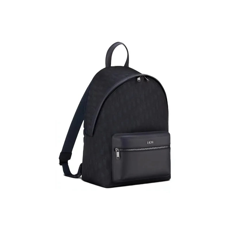 DIOR Cow Leather Backpack Men's Navy-1