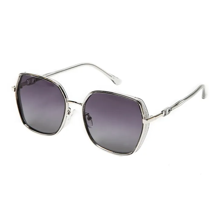 Narandu PC Plastic Metal Square Sunglasses Women's-3