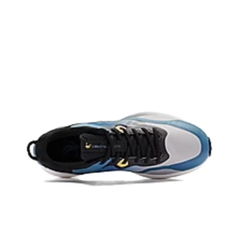 QIAODAN Cushioning Wear Resistant Low Top Running Shoes Men's Smolder Blue Black-3