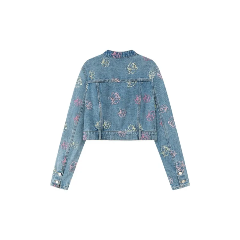 CHUU Cropped Coats Women's Denim Blue-1