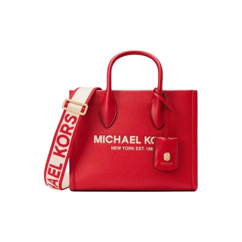MICHAEL KORS Mirella Leather Portable tote Liuto Crossbody Bag Small Size Women's Red