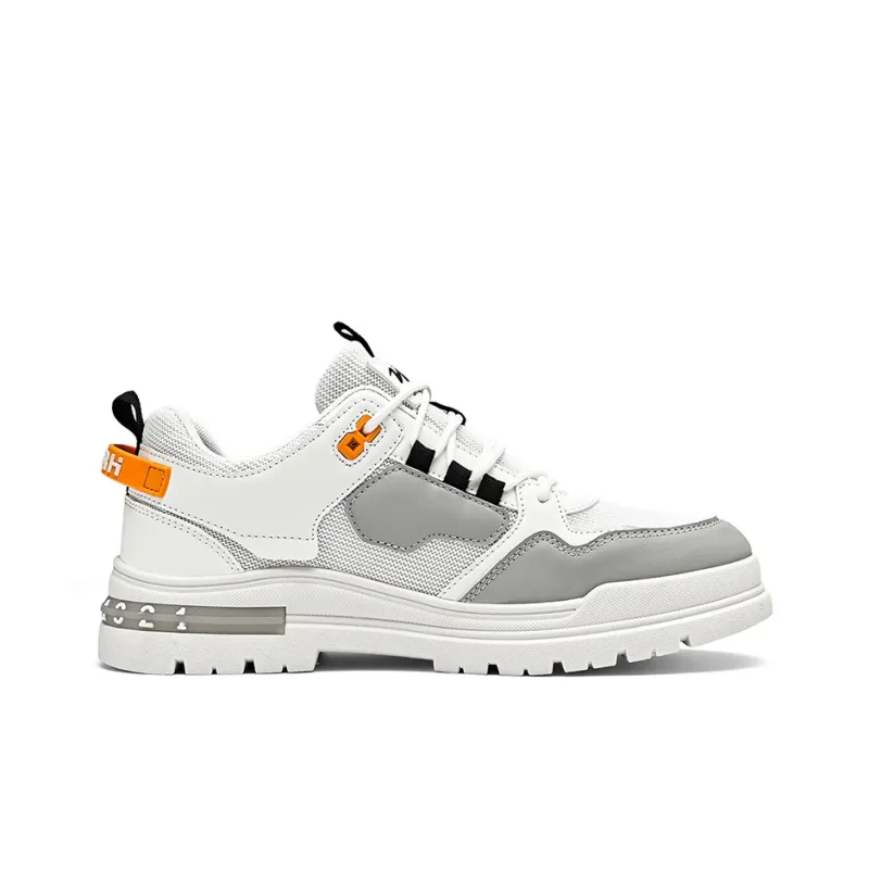 Binary Cushioning Wear Resistant Breathable Moisture Wicking Lightweight Rebound Low Top Casual Shoes Men's Gray White-1
