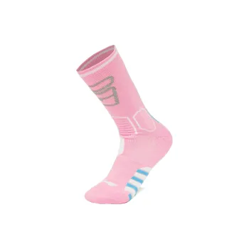LiNing Badfive Mid Calf Socks Men's 1 Pack Fluorescent Tender Pink