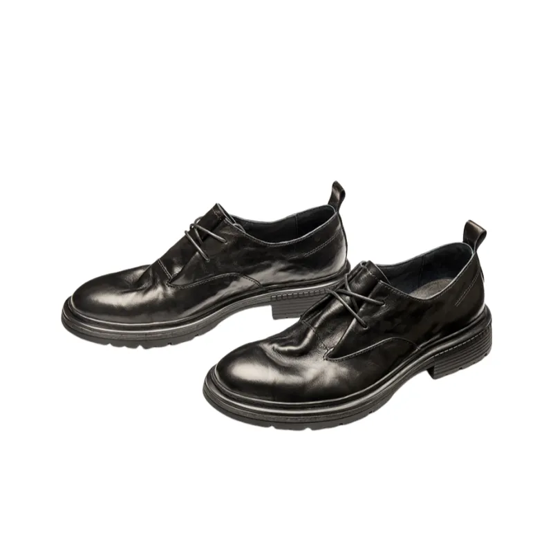 Brounvanm Men's Casual Shoes Men Low Top Black/Coffee-6