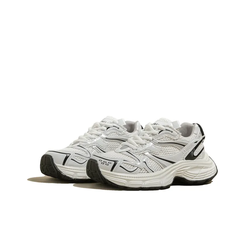 SNOWELF Breathable Lightweight Height Increasing Low-Top Chunky Sneakers Women's-2