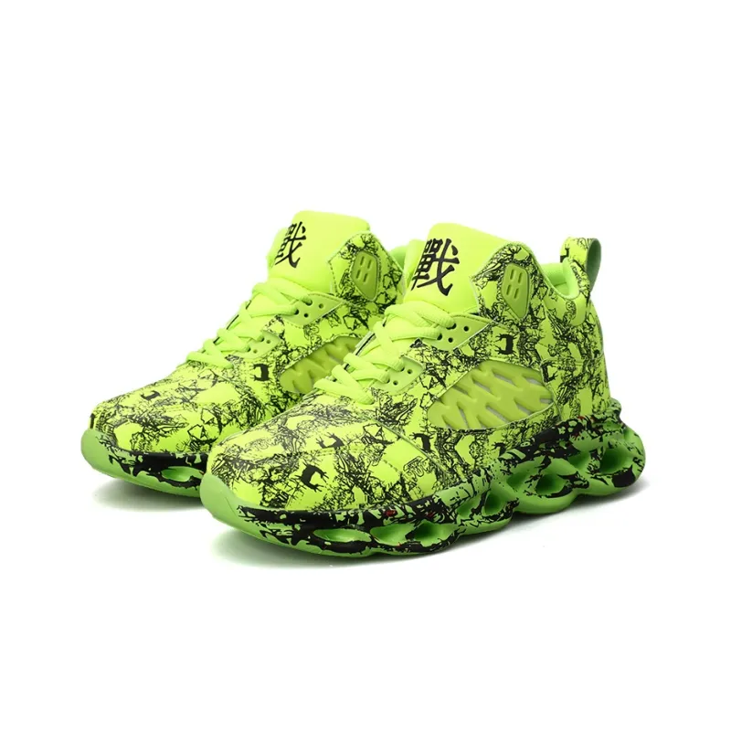 Black tailed Deer Slip Resistant And Breathable High Top Basketball Shoes Men's-16
