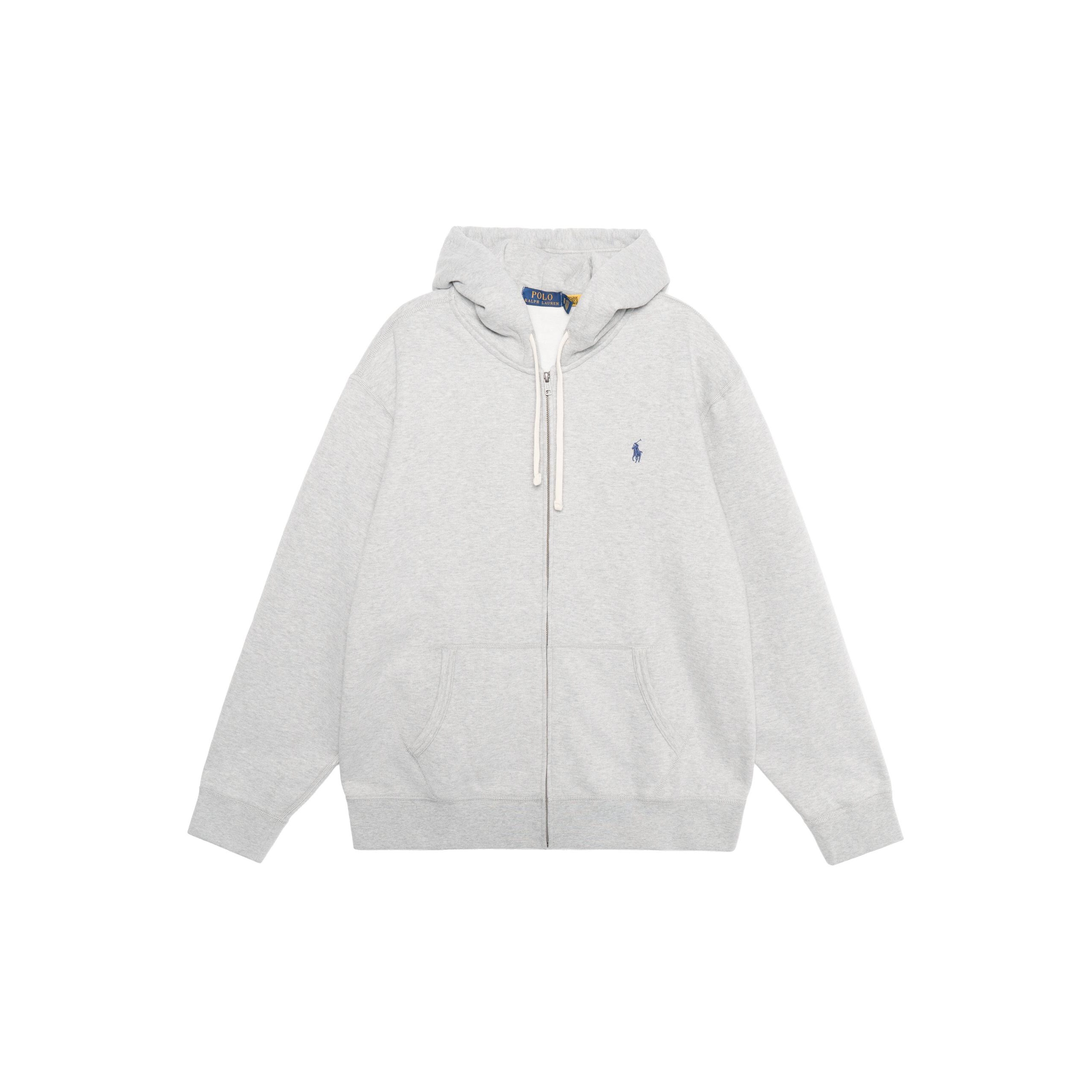 White ralph lauren zip up hoodie sale