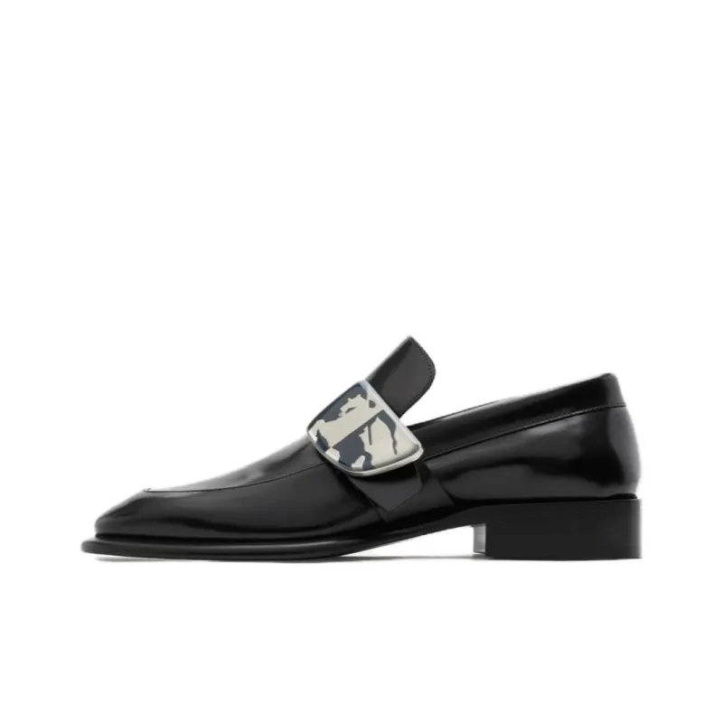 Burberry Shield Leather Loafers-0