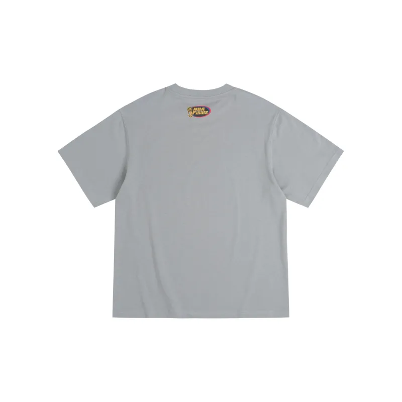 Mitchell & Ness Drop Shoulder Sleeve T-Shirt Unisex Gray-1