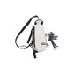 White Printer Ribbons with Gray Frog Pendant