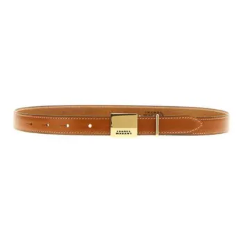 ISABEL MARANT Lowell Logo Engraved Buckle Belt