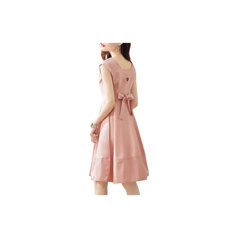 Still Quiet Dress Women's Leather Pink-1