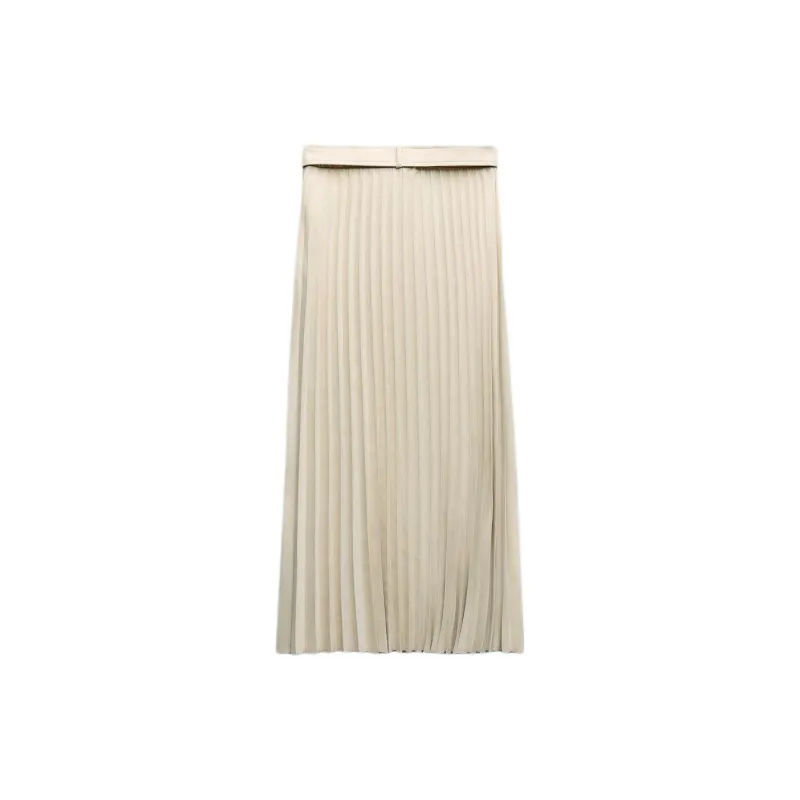 ZARA Casual Long Skirts Women's White-1