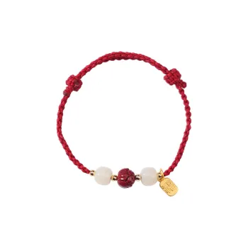 Tanner Reconstructed Cinnabar Jade Bracelets Unisex