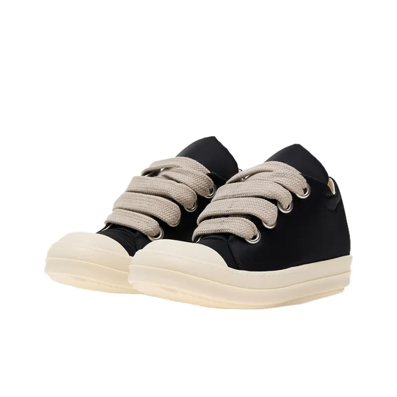 Rick Owens DRKSHDW Low Top Jigglypuff, Skateboard Shoes Women's Black White-1