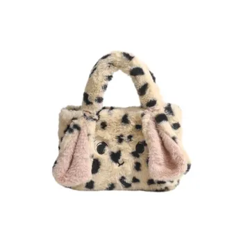 JANE KLAIN Fabric With PU Handbags Shoulder Bag Crossbody Bag Regular Women's Ecru/Black White