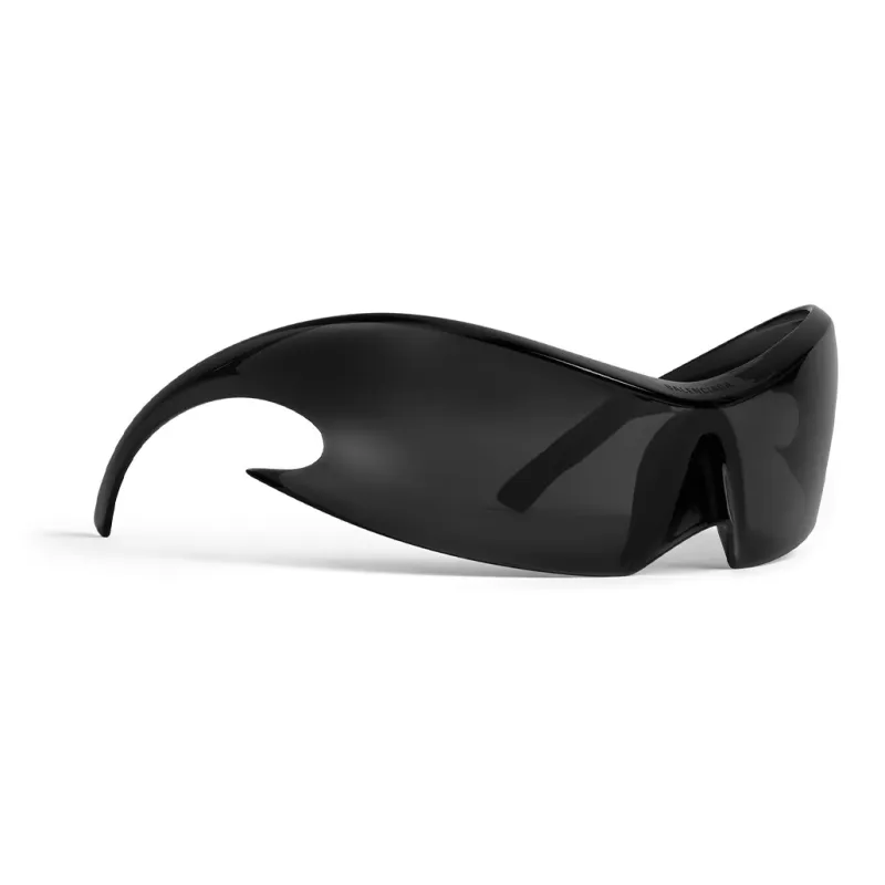 Balenciaga Irregular Shape Sunglasses Women's Black-1