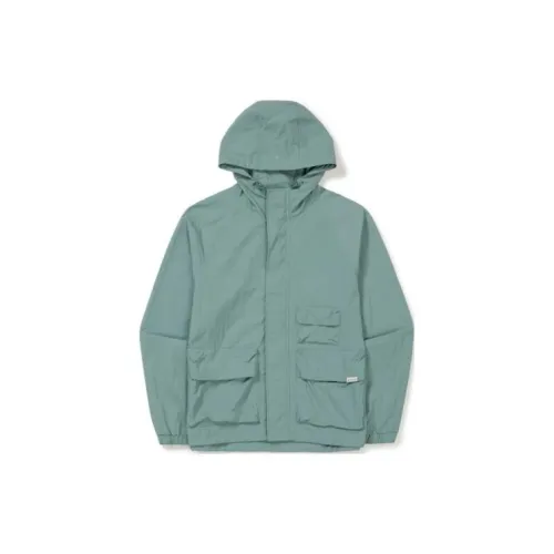 Snow Peak Trench Coats Men Mint Green