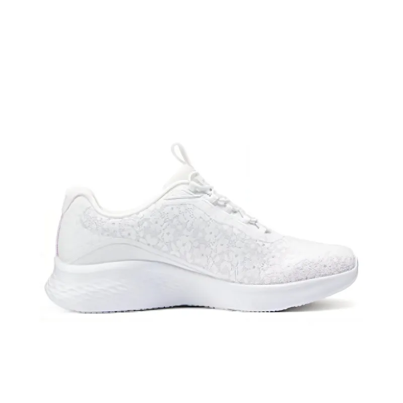 Skechers Cushioning, Wear Resistant Low Top Casual Running Shoes Women's White-1
