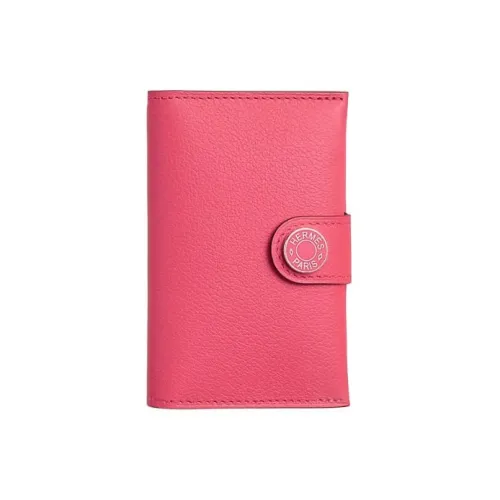 HERMES Card Holders Camellia Pink