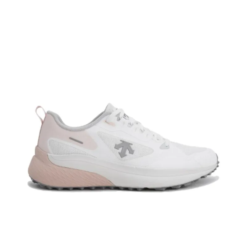 DESCENTE Shock Absorbers With Slip Resistant Features Low Top Casual Running Shoes Unisex Pink White-1