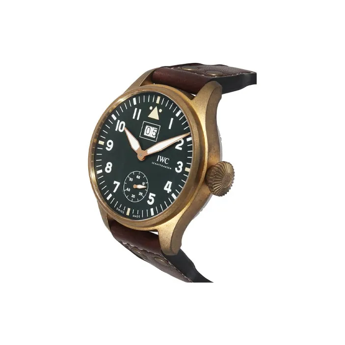 IWC PILOT Collection Manual Mechanical Movement Men's Watches Watch 46.2mm Green Dial Copper Watch Case-1