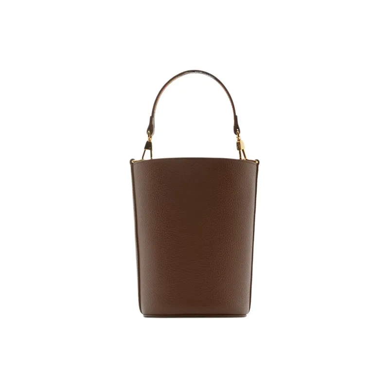 Burberry Grain Calfskin Bucket Bag, Handbag, Shoulder Bag, Crossbody Bag Small Size Women's Earth Tone-2