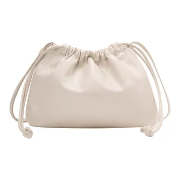 CALVIN KLEIN Synthetic Material One Shoulder Crossbody Puff Bag Women's Cow Ivory