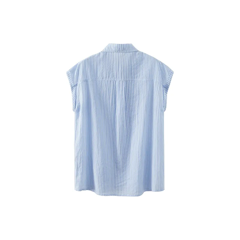 TOUCH Shirt Women's Blue Stripes-1