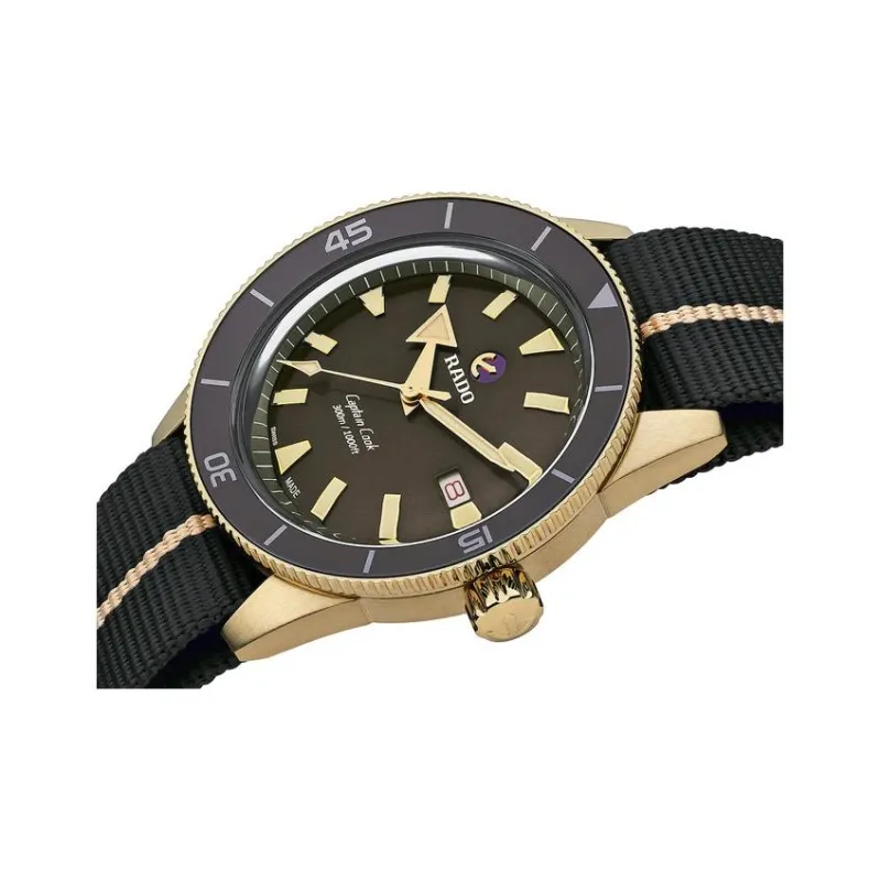 RADO Captain Cook Collection Automatic Mechanical Movement Men's Watches Watch Coffee Watch Dial R32504307-1