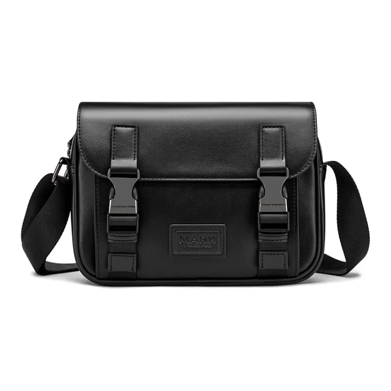 FAIRWHALE PVC Shoulder Bag, Crossbody Bag, Messenger Bag Small Size Unisex Lead Gray, Apricot, Ecru-6