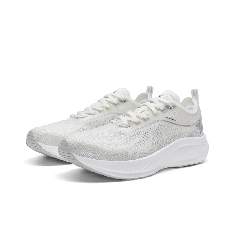 XTEP Light Wing 2.0 Slip Resistant Low Top Training Running Shoes Women's Sail White Silver-4