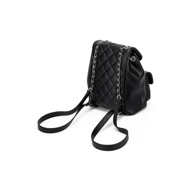Simvay Clos PU Backpack Medium Size Women's Black-3