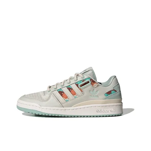 Adidas Forum Low Shoes Grey White Light Blue Women's