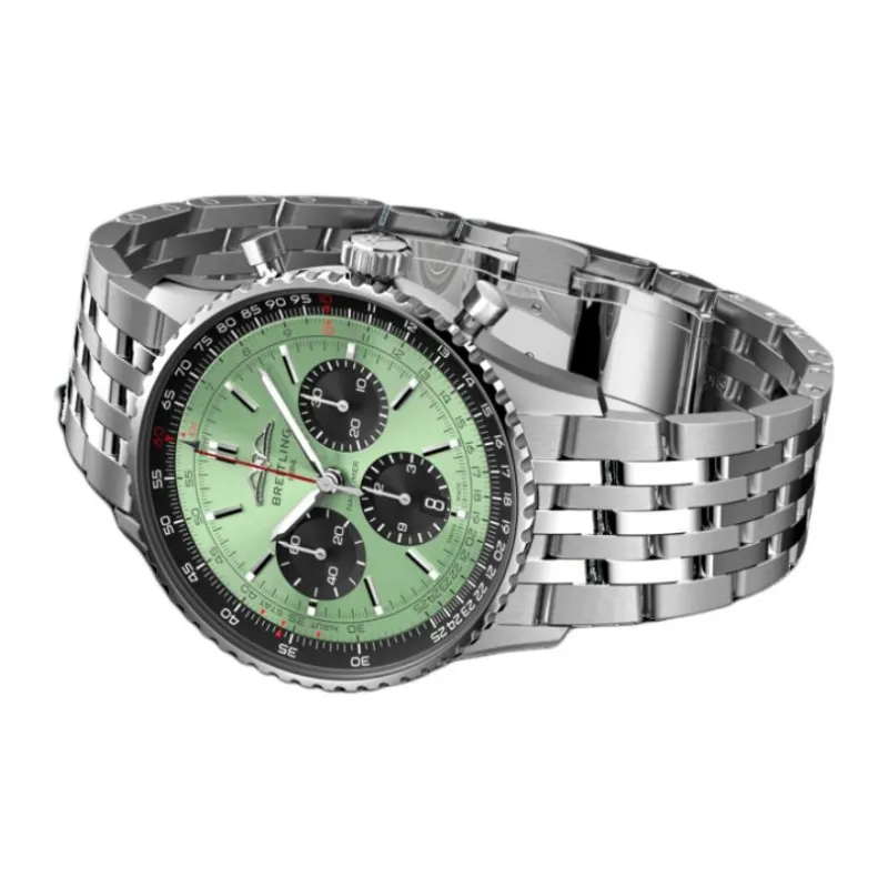 BREITLING Aviation Chronometer Collection Automatic Mechanical Movement Men's Watches Watch 43mm Green Dial-2