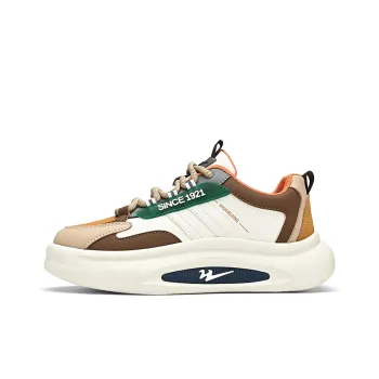 Binary Cushioned Wear-Resistant Supportive Lightweight Rebound Low-Top Casual Shoes Men's Beige Brown