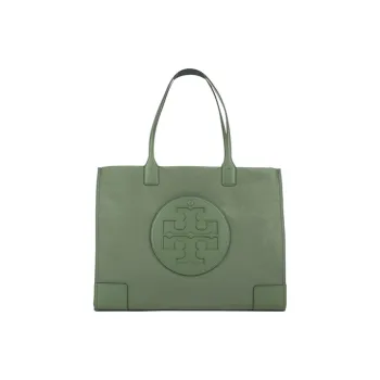 TORY BURCH Ella Nylon Tote Bag, Shopping Bag, Handbag Medium Size Women's Green