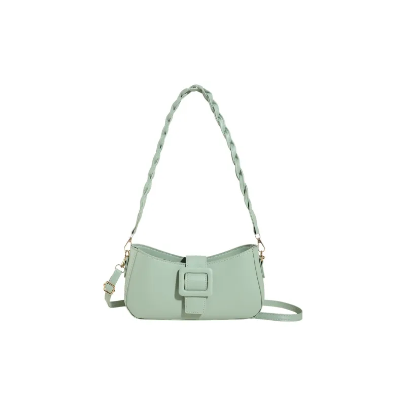 Meow In The Grass PU Shoulder Bag Women's Black/White/Beige/Green/Khaki-21