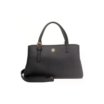 TORY BURCH Cow Leather Portable Crossbody Bag Shoulder Bag Medium Size Women's Black