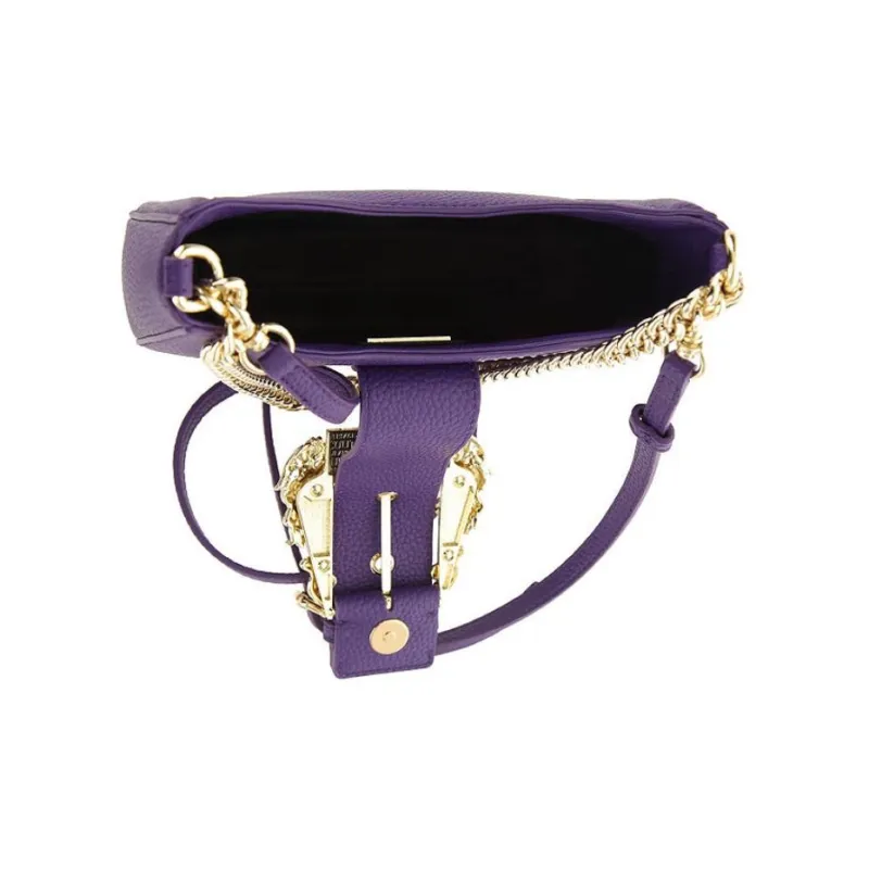 VERSACE JEANS COUTURE Polyurethane Crossbody Handbag, Shoulder Bag Women's Purple-4