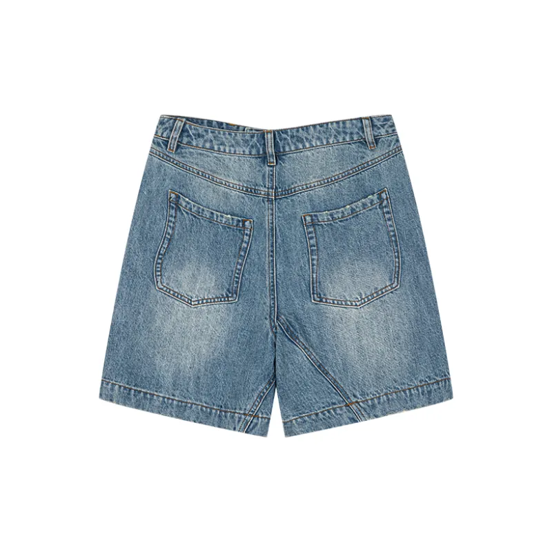 UOOYAA Denim Shorts Women's Denim Blue-1