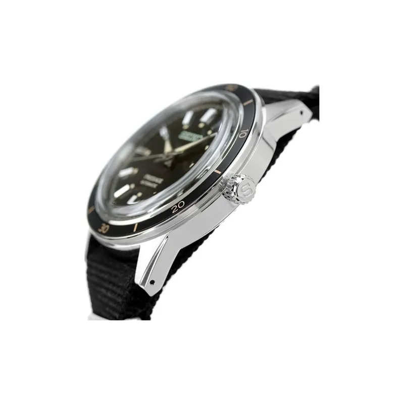 SEIKO Presage Series Automatic Mechanical Movement Nylon Strap Watch Men's Watches Black Dial SRPG09J1-3