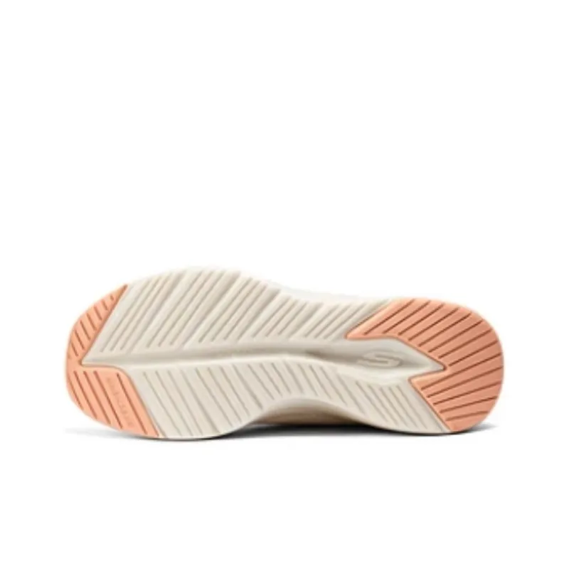 Skechers Sport Cushioned Wear-Resistant Full-Coverage Breathable Lightweight Low-Top Casual Shoes Women's Beige Blue-2