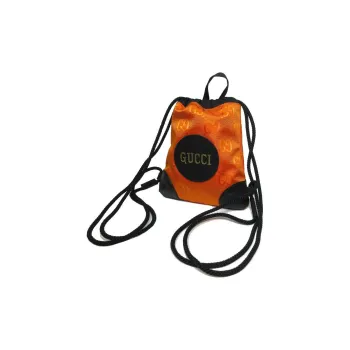 GUCCI Nylon Backpack Unisex Orange & Black
