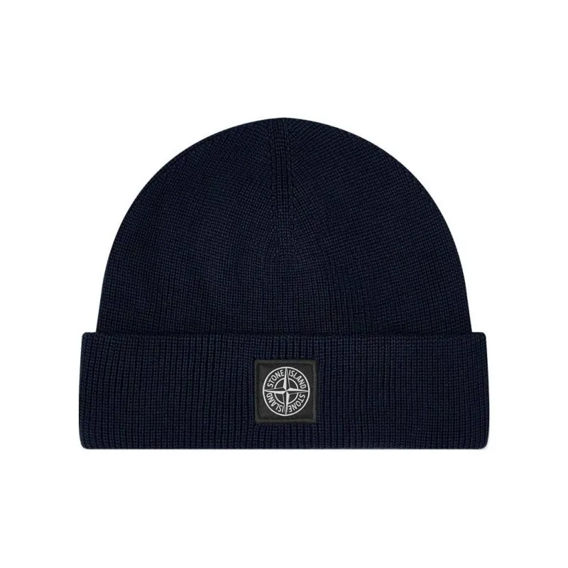 STONE ISLAND Cotton Beanies Men's Blue-0