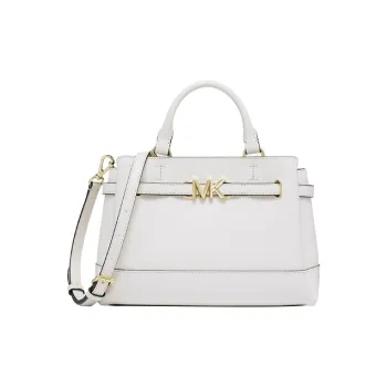 MICHAEL KORS Cow Leather Patchwork With Artificial Leather Crossbody Bags Handbags Small Size Women's Light Cream