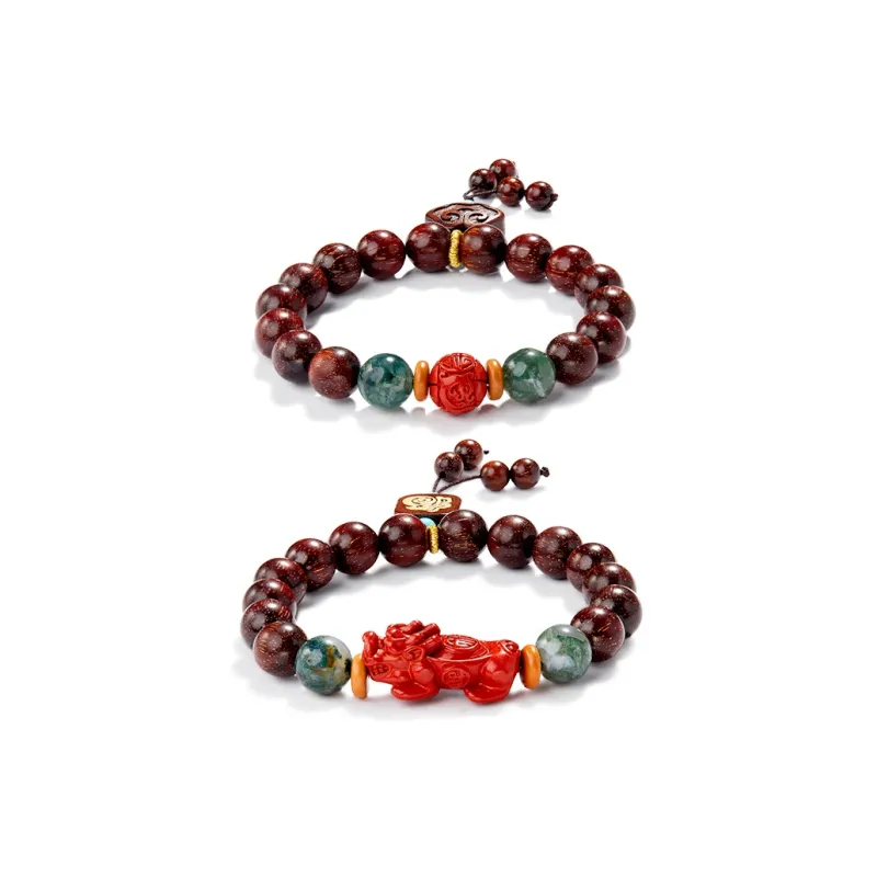 AGOVSKI Reconstructed Cinnabar Jade Bracelets Unisex-4