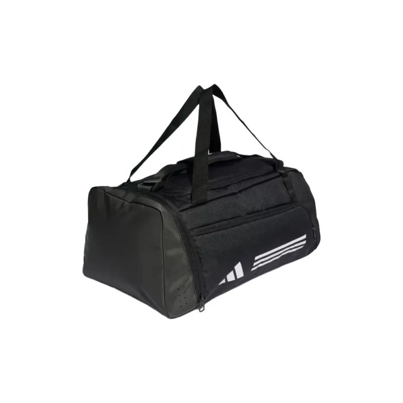 Adidas Essential Recycled Material Polyester Handheld Gym Bag Medium Size Unisex Black & White-1