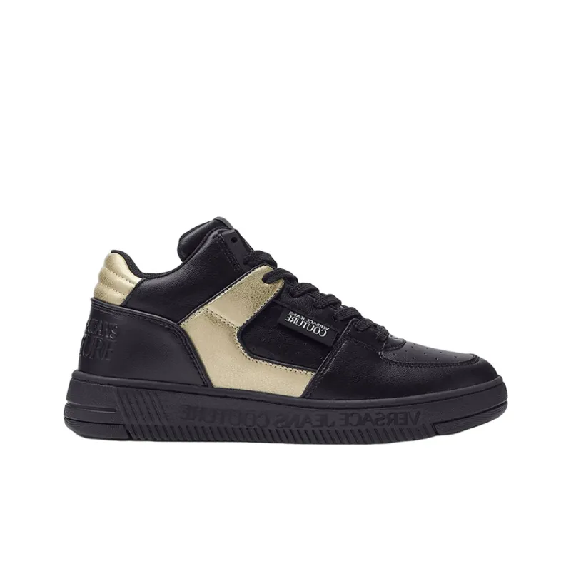 VERSACE JEANS Couture Versace Stylish Skateboarding Shoes Women's Black Gold-1