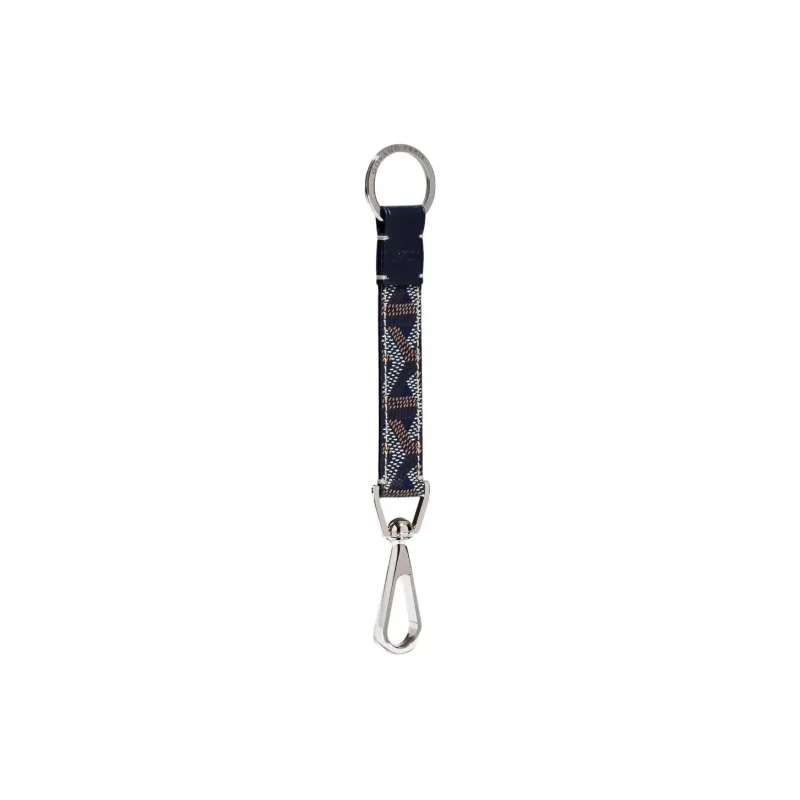 GOYARD Canvas With Calfskin Keychain Bag Accessory Unisex Marine Blue-0